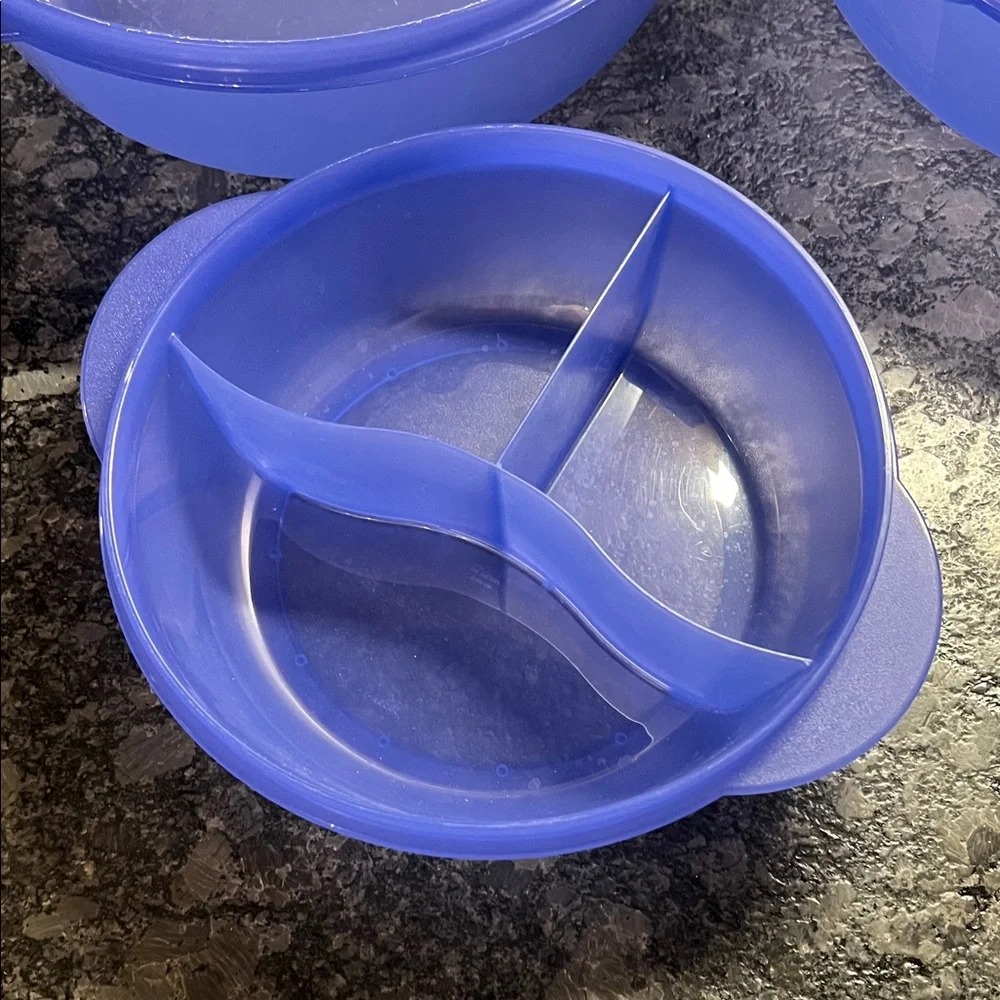 Purple Microwave  Kitchen Storage Container Set of 3  crystal wave bowls w/lids